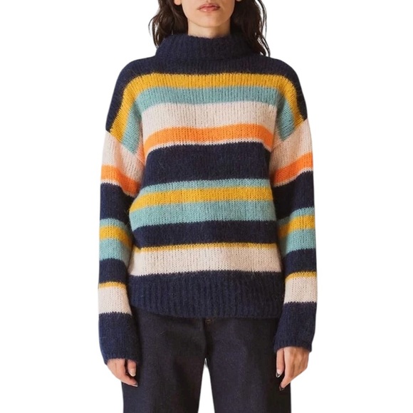 Skunkfunk Sweaters - NWT SKFK Alpaca Wool Blend Striped Multicolor Aitza Sweater EU 34 | US 2